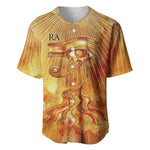 Ra Egyptian Baseball Jersey Sun God Eye of Ra Fiery Wings Eternal Source Golden Light