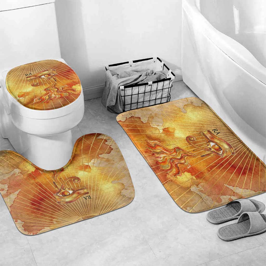 Ra Egyptian Bathroom Set Sun God Eye of Ra Fiery Wings Eternal Source Golden Light