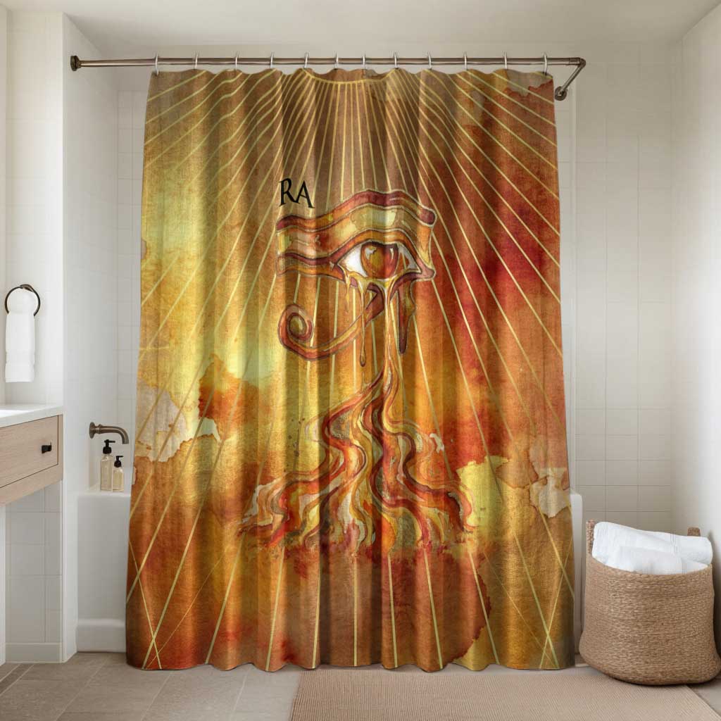Ra Egyptian Bathroom Set Sun God Eye of Ra Fiery Wings Eternal Source Golden Light