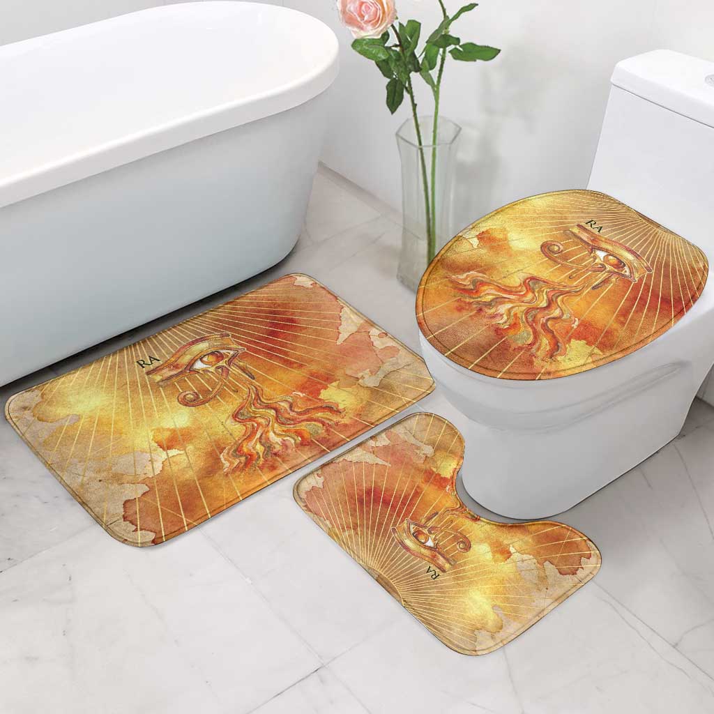 Ra Egyptian Bathroom Set Sun God Eye of Ra Fiery Wings Eternal Source Golden Light