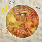 Ra Egyptian Beach Blanket Sun God Eye of Ra Fiery Wings Eternal Source Golden Light