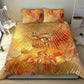 Ra Egyptian Bedding Set Sun God Eye of Ra Fiery Wings Eternal Source Golden Light