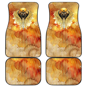 Ra Egyptian Car Mats Sun God Eye of Ra Fiery Wings Eternal Source Golden Light
