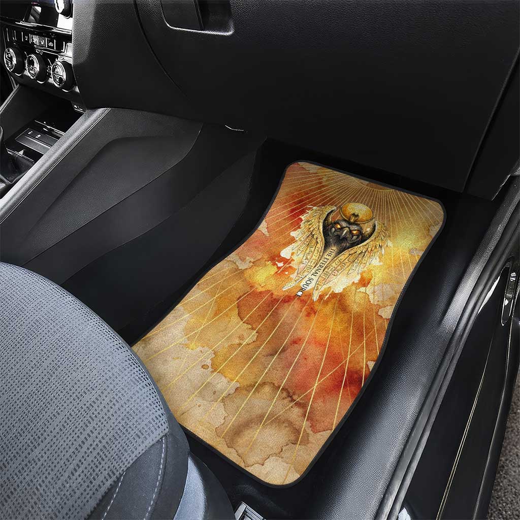 Ra Egyptian Car Mats Sun God Eye of Ra Fiery Wings Eternal Source Golden Light
