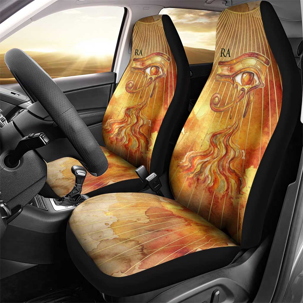 Ra Egyptian Car Seat Cover Sun God Eye of Ra Fiery Wings Eternal Source Golden Light