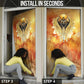 Ra Egyptian Door Cover Sun God Eye of Ra Fiery Wings Eternal Source Golden Light