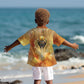 Ra Egyptian Kid Hawaiian Shirt Sun God Eye of Ra Fiery Wings Eternal Source Golden Light