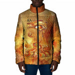 Ra Egyptian Padded Jacket Sun God Eye of Ra Fiery Wings Eternal Source Golden Light