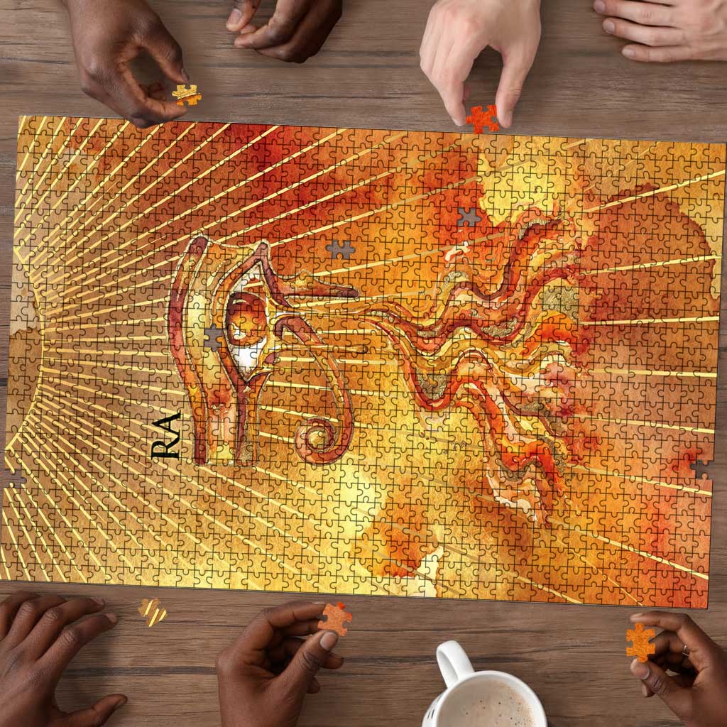 Ra Egyptian Puzzle Sun God Eye of Ra Fiery Wings Eternal Source Golden Light