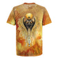 Ra Egyptian Rugby Jersey Sun God Eye of Ra Fiery Wings Eternal Source Golden Light