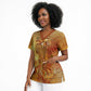 Ra Egyptian Scrub Top Sun God Eye of Ra Fiery Wings Eternal Source Golden Light