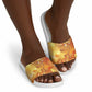Ra Egyptian Slide Sandals Sun God Eye of Ra Fiery Wings Eternal Source Golden Light