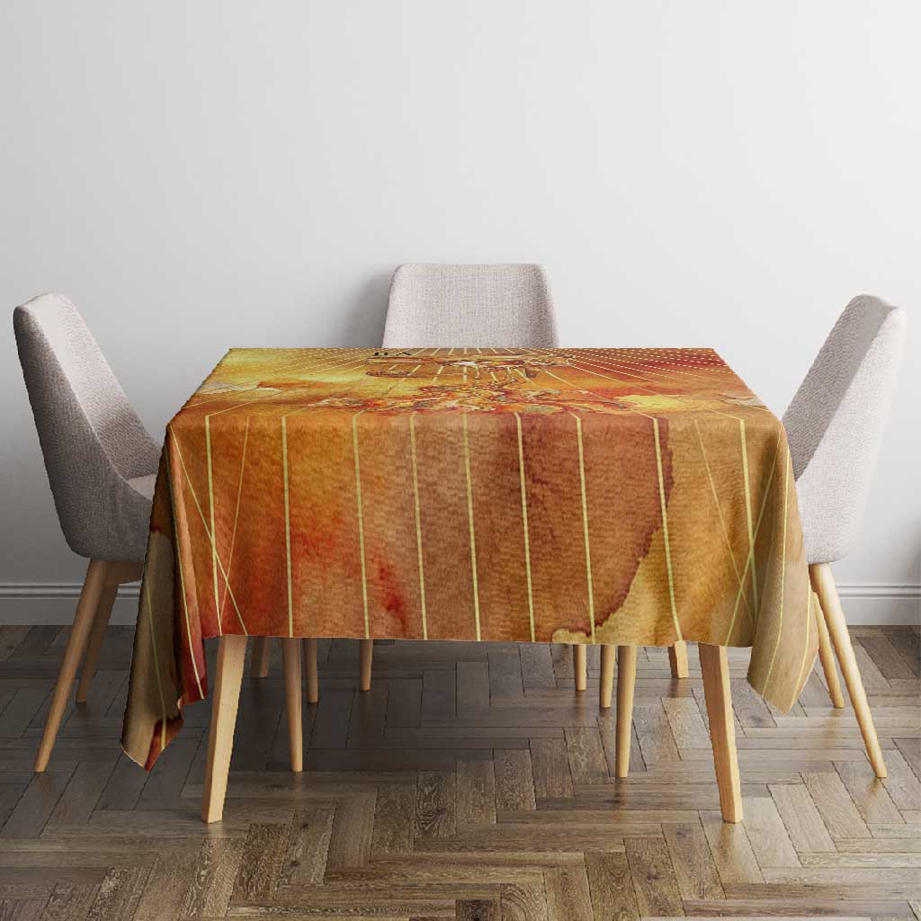 Ra Egyptian Tablecloth Sun God Eye of Ra Fiery Wings Eternal Source Golden Light