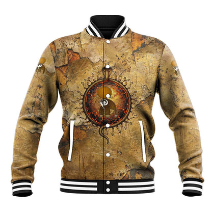 Ra Egyptian Baseball Jacket Sun God Solar Disk Serpent Slayer Ancient Egyptian Boat of the Underworld
