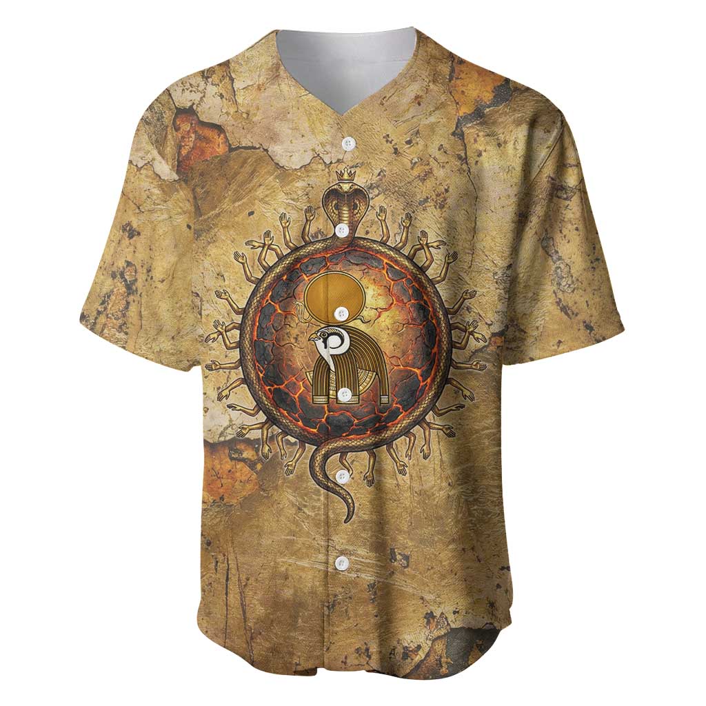 Ra Egyptian Baseball Jersey Sun God Solar Disk Serpent Slayer Ancient Egyptian Boat of the Underworld