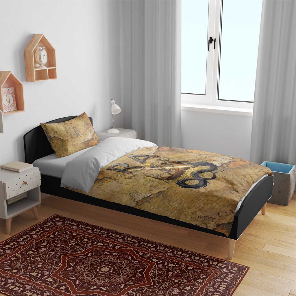 Ra Egyptian Bedding Set Sun God Solar Disk Serpent Slayer Ancient Egyptian Boat of the Underworld