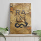 Ra Egyptian Canvas Wall Art Sun God Solar Disk Serpent Slayer Ancient Egyptian Boat of the Underworld