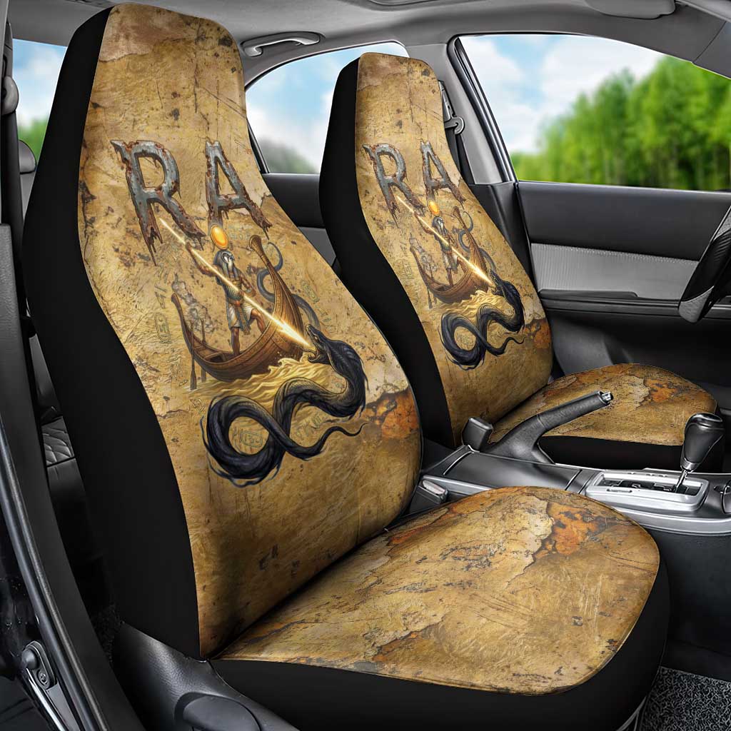 Ra Egyptian Car Seat Cover Sun God Solar Disk Serpent Slayer Ancient Egyptian Boat of the Underworld