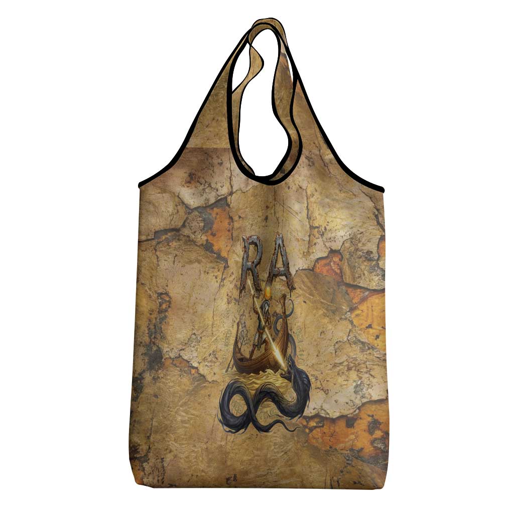 Ra Egyptian Grocery Bag Sun God Solar Disk Serpent Slayer Ancient Egyptian Boat of the Underworld