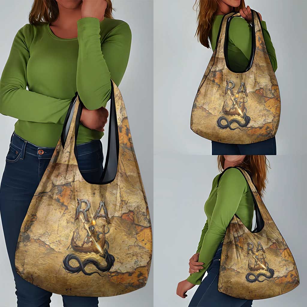 Ra Egyptian Grocery Bag Sun God Solar Disk Serpent Slayer Ancient Egyptian Boat of the Underworld