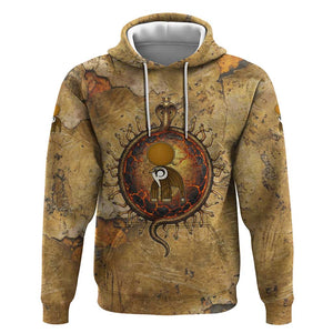 Ra Egyptian Hoodie Sun God Solar Disk Serpent Slayer Ancient Egyptian Boat of the Underworld