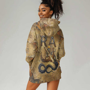 Ra Egyptian Hoodie Dress Sun God Solar Disk Serpent Slayer Ancient Egyptian Boat of the Underworld