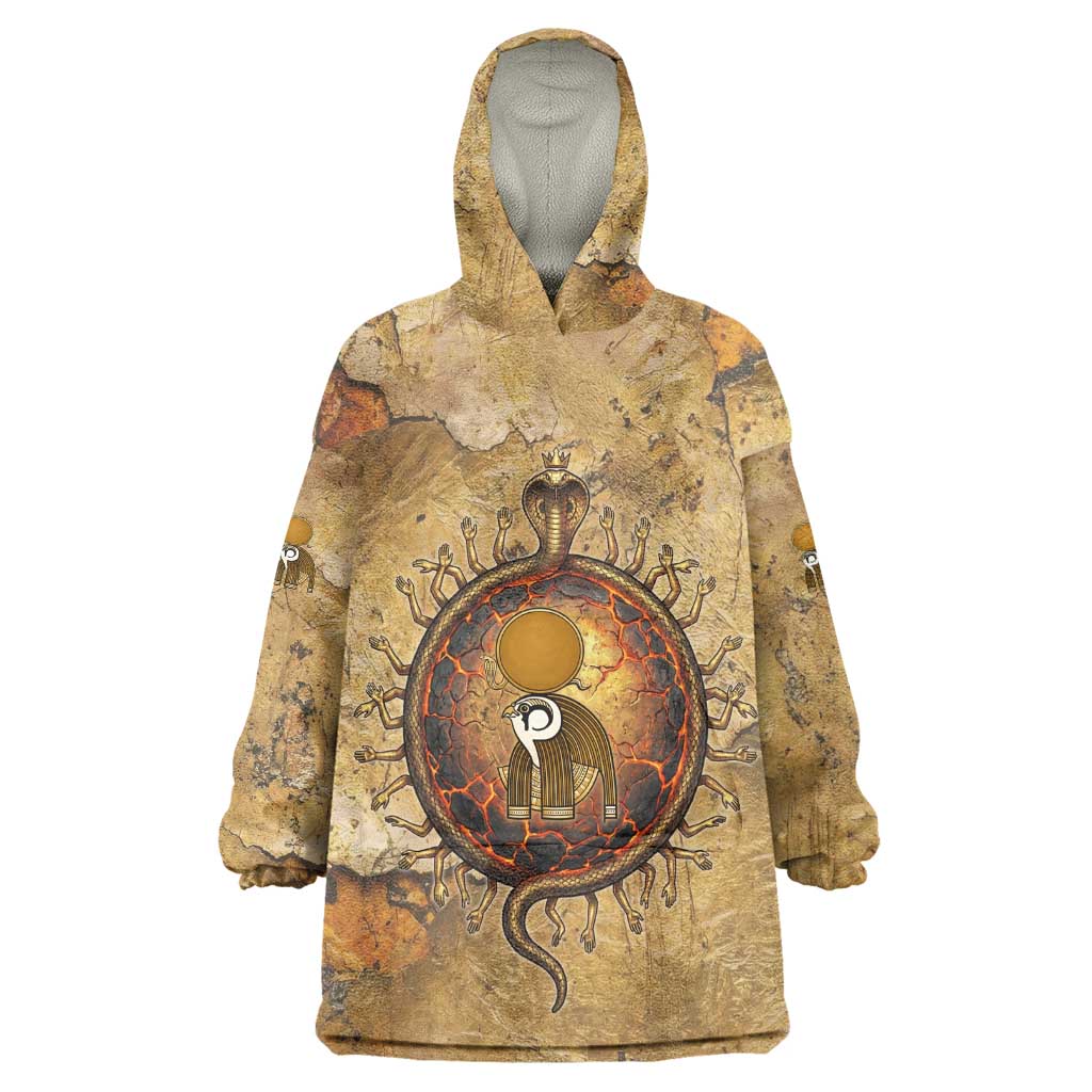 Ra Egyptian Kid Wearable Blanket Hoodie Sun God Solar Disk Serpent Slayer Ancient Egyptian Boat of the Underworld