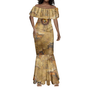 Ra Egyptian Mermaid Dress Sun God Solar Disk Serpent Slayer Ancient Egyptian Boat of the Underworld