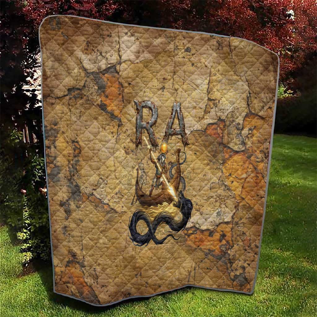 Ra Egyptian Quilt Sun God Solar Disk Serpent Slayer Ancient Egyptian Boat of the Underworld