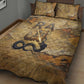 Ra Egyptian Quilt Bed Set Sun God Solar Disk Serpent Slayer Ancient Egyptian Boat of the Underworld