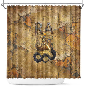 Ra Egyptian Shower Curtain Sun God Solar Disk Serpent Slayer Ancient Egyptian Boat of the Underworld