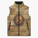 Ra Egyptian Sleeveless Puffer Jacket Sun God Solar Disk Serpent Slayer Ancient Egyptian Boat of the Underworld