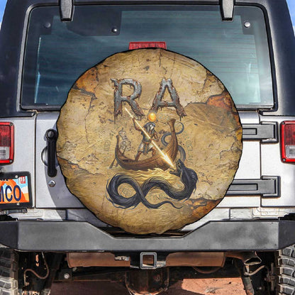 Ra Egyptian Spare Tire Cover Sun God Solar Disk Serpent Slayer Ancient Egyptian Boat of the Underworld