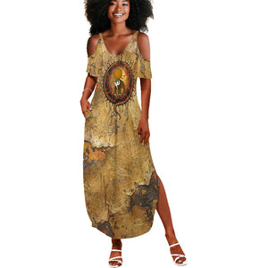 Ra Egyptian Summer Maxi Dress Sun God Solar Disk Serpent Slayer Ancient Egyptian Boat of the Underworld
