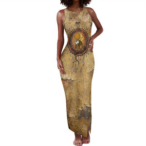 Ra Egyptian Tank Maxi Dress Sun God Solar Disk Serpent Slayer Ancient Egyptian Boat of the Underworld