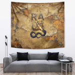 Ra Egyptian Tapestry Sun God Solar Disk Serpent Slayer Ancient Egyptian Boat of the Underworld