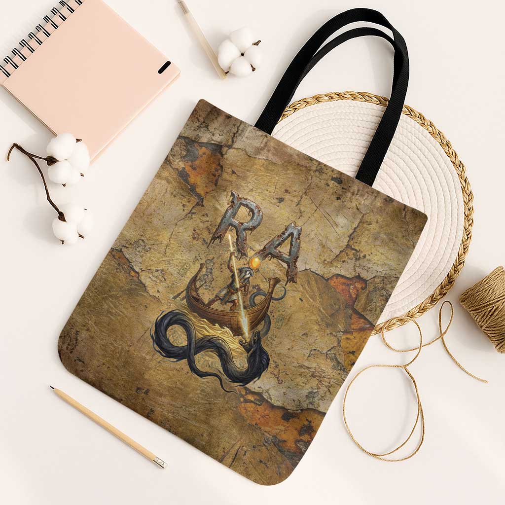 Ra Egyptian Tote Bag Sun God Solar Disk Serpent Slayer Ancient Egyptian Boat of the Underworld