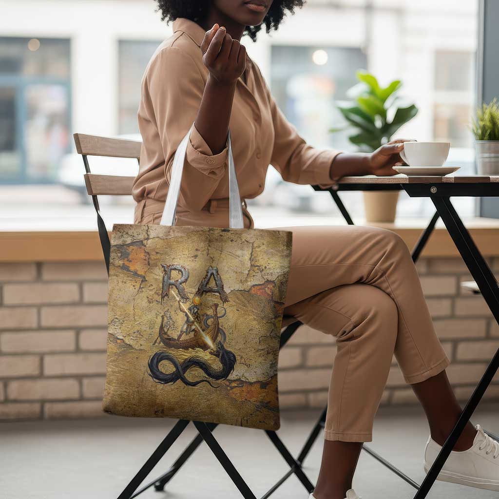 Ra Egyptian Tote Bag Sun God Solar Disk Serpent Slayer Ancient Egyptian Boat of the Underworld