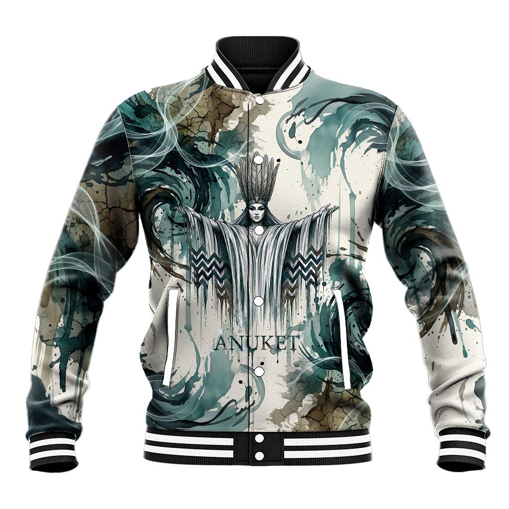 Anuket Egyptian Baseball Jacket Goddess of the Nile Flowing Water Gazelle Spirit The Embracer