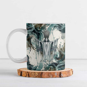 Anuket Egyptian Ceramic Mug Goddess of the Nile Flowing Water Gazelle Spirit The Embracer