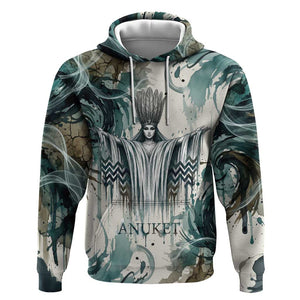 Anuket Egyptian Hoodie Goddess of the Nile Flowing Water Gazelle Spirit The Embracer