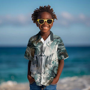 Anuket Egyptian Kid Hawaiian Shirt Goddess of the Nile Flowing Water Gazelle Spirit The Embracer