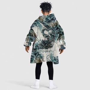 Anuket Egyptian Kid Wearable Blanket Hoodie Goddess of the Nile Flowing Water Gazelle Spirit The Embracer