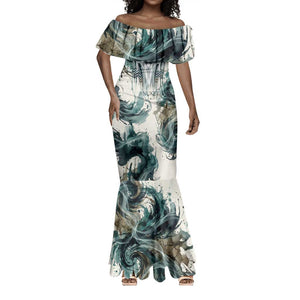 Anuket Egyptian Mermaid Dress Goddess of the Nile Flowing Water Gazelle Spirit The Embracer