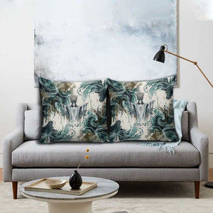 Anuket Egyptian Pillow Cover Goddess of the Nile Flowing Water Gazelle Spirit The Embracer