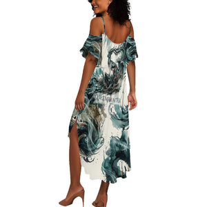 Anuket Egyptian Summer Maxi Dress Goddess of the Nile Flowing Water Gazelle Spirit The Embracer