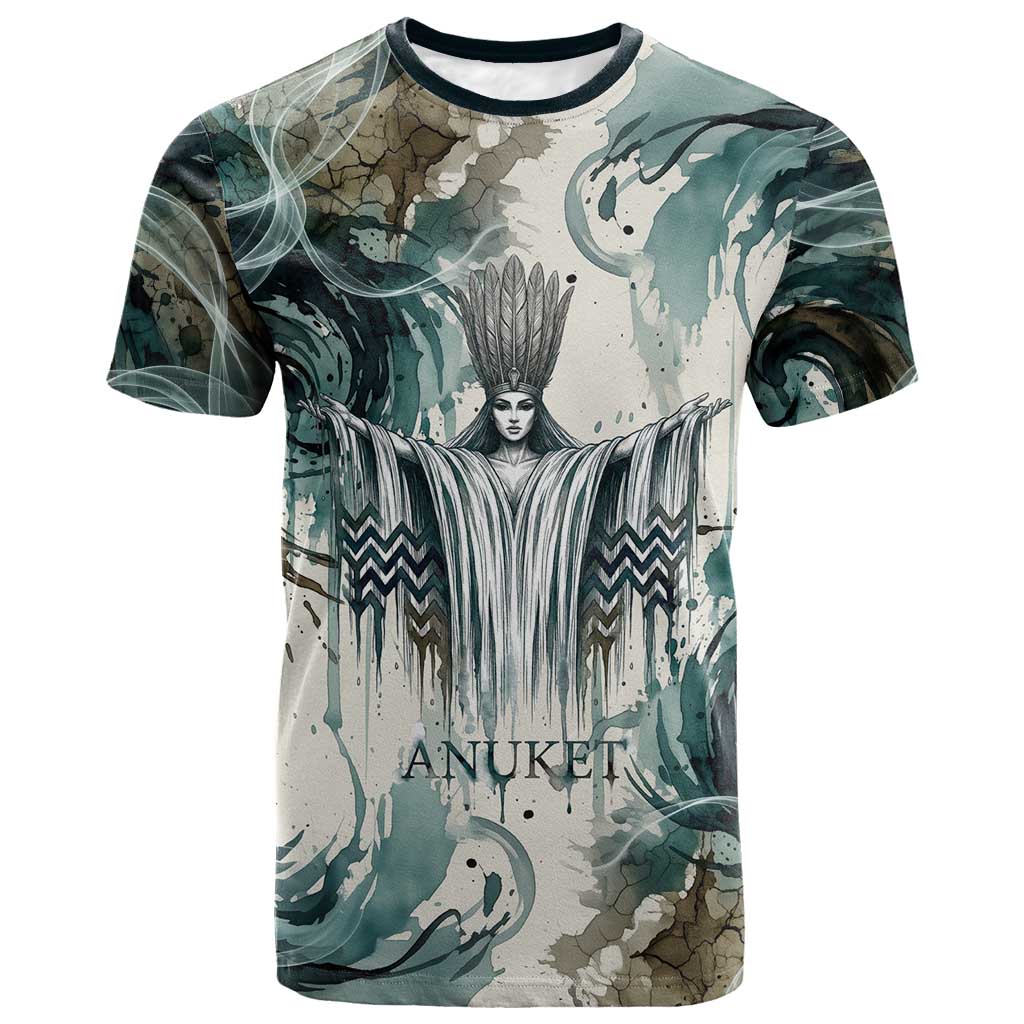 Anuket Egyptian T shirt Goddess of the Nile Flowing Water Gazelle Spirit The Embracer