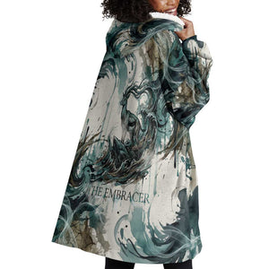 Anuket Egyptian Wearable Blanket Hoodie Goddess of the Nile Flowing Water Gazelle Spirit The Embracer