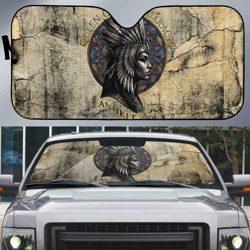 Anuket Auto Sun Shade Egyptian Queen of the Cataracts Ankh Symbol