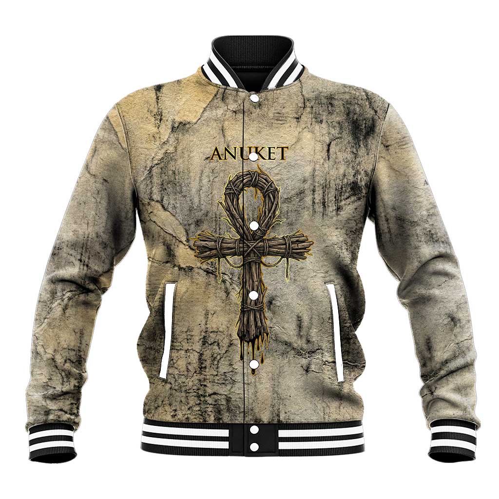 Anuket Baseball Jacket Egyptian Queen of the Cataracts Ankh Symbol